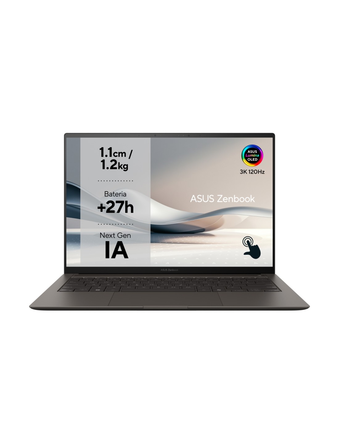 ASUS Zenbook S 14 OLED UX5406SA-PZ334W - Ordenador Portátil 14" 3K 120Hz (Intel Core Ultra 7 258V, 32GB RAM, 1TB SSD, Arc Graphi