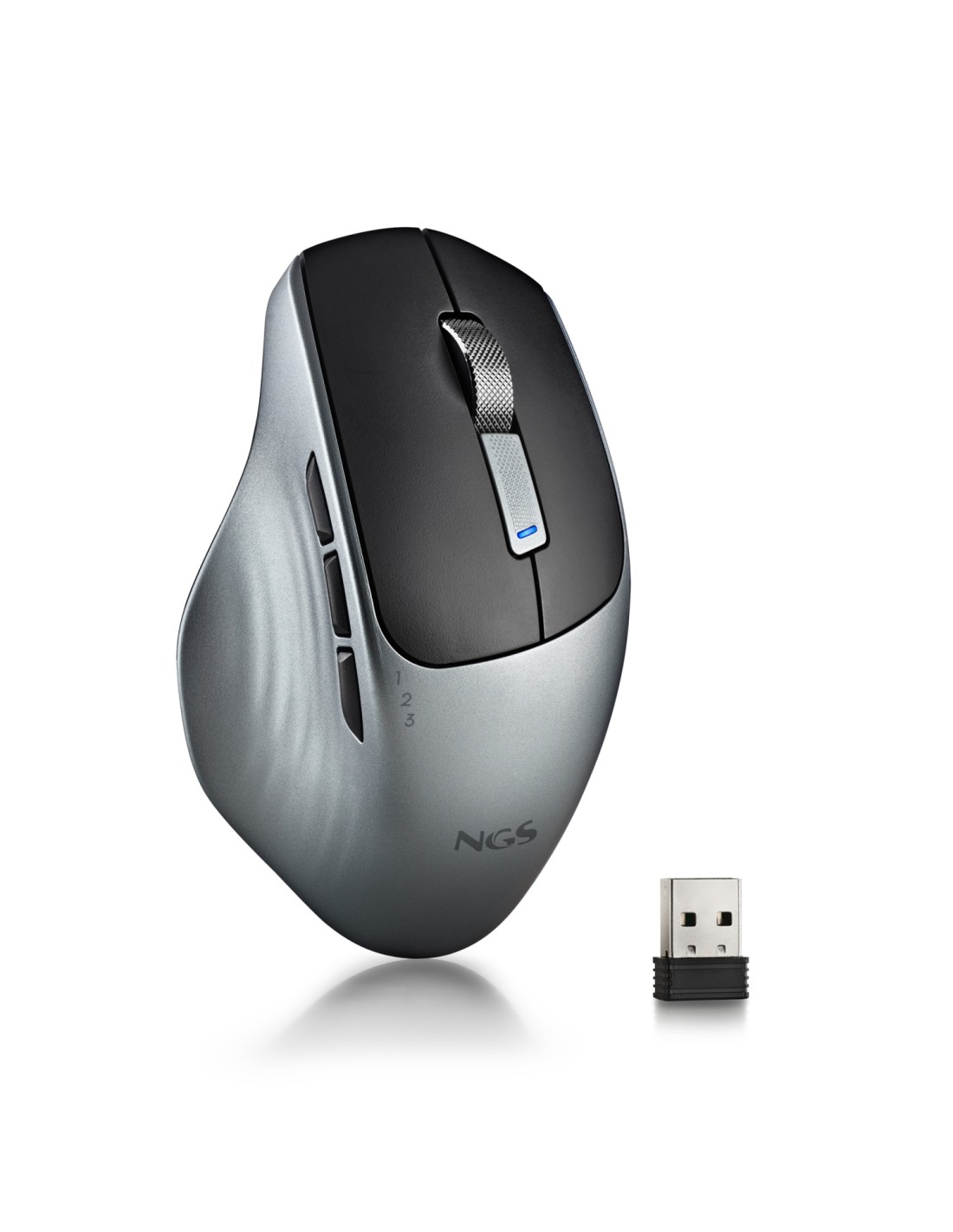 NGS LUSH-RB ratón Oficina mano derecha RF inalámbrico Óptico 1600 DPI