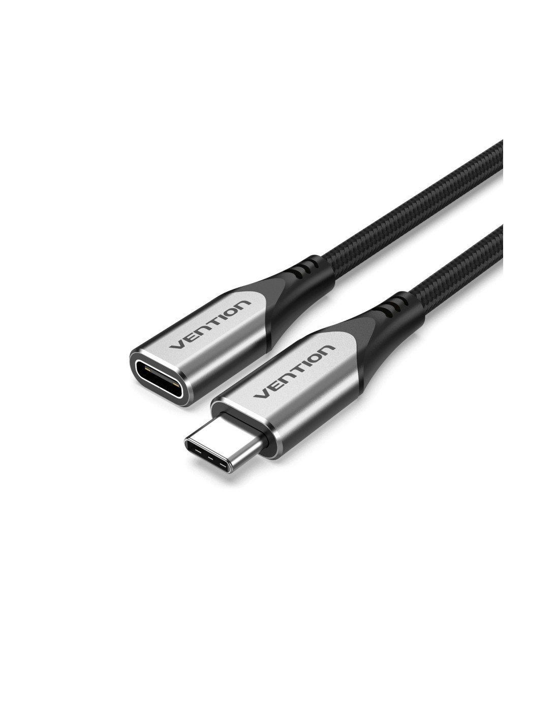 Vention Cable Alargador USB 3.1 Tipo-C TABHF/ USB Tipo-C Macho - USB Tipo-C Hembra/ 1m/ Gris