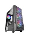 Mars Gaming MC-GEO, Caja Gaming ATX, 4x Ventiladores FRGB Rainbow 12cm, Panel Frontal Mesh Geométrico, Ventana Lateral Cristal T