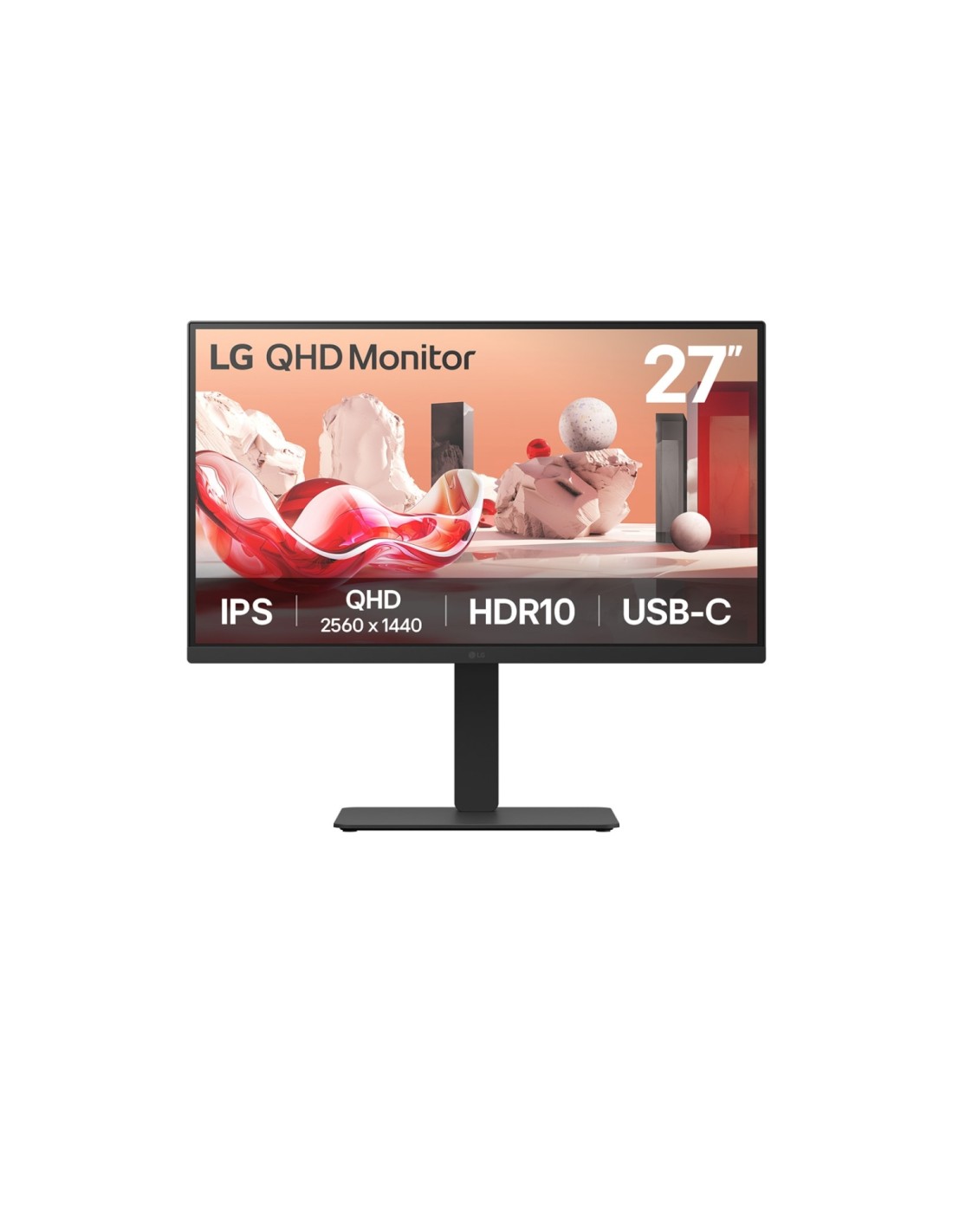 LG 27BA75QB-B.AEU pantalla para PC 68,6 cm (27") 2560 x 1440 Pixeles Wide Quad HD LED Negro