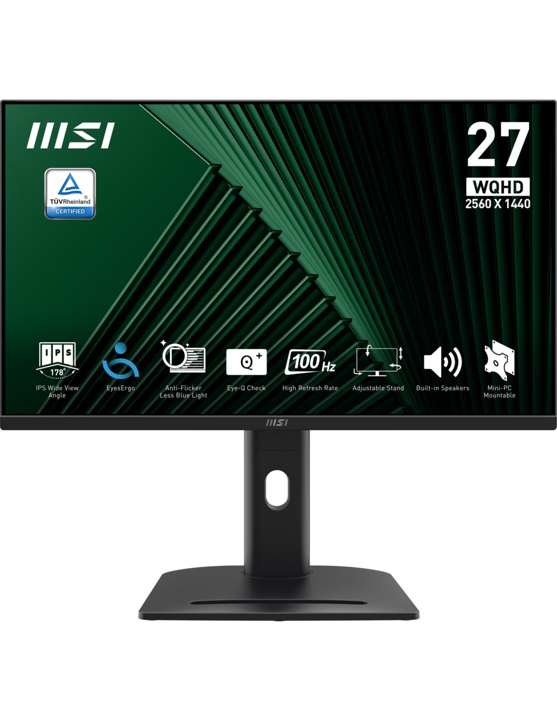 MSI Pro MP275QPG pantalla para PC 68,6 cm (27") 2560 x 1440 Pixeles Wide Quad HD LCD Negro