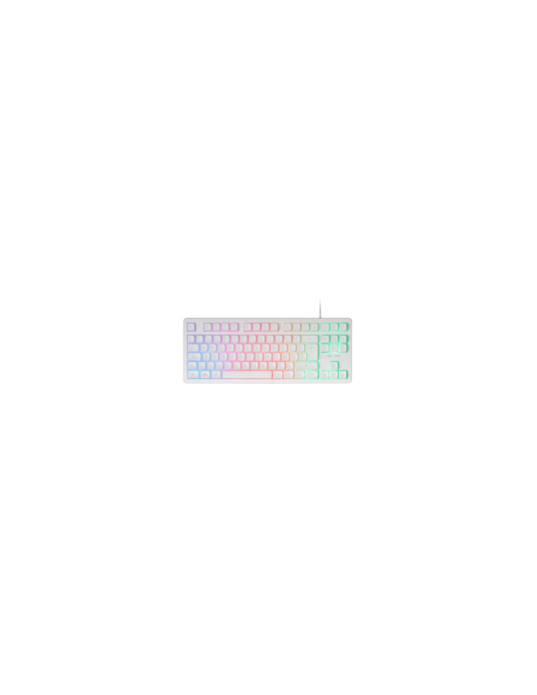 Mars Gaming MK023WPT teclado Juego USB QWERTY Portugués Blanco