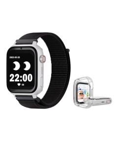 SaveFamily SaveWatch Plus Reloj + Protector GPS y Llamadas 4G Blanco Pulsera Tela Negra