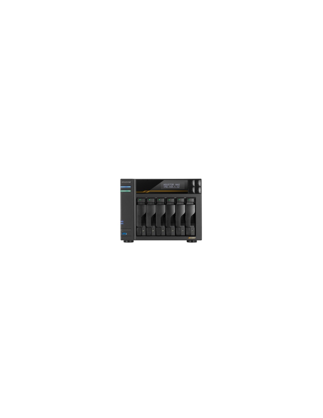 Asustor LOCKERSTOR 6 Gen3 (AS6806T) NAS Escritorio AMD Ryzen V3C14 16 GB DDR5 ADM Negro