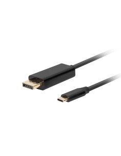 Lanberg CA-CMDP-10CU-0010-BK adaptador de cable de vídeo 1 m USB Tipo C DisplayPort Negro