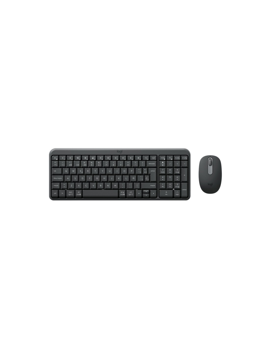 Logitech MK250 Compact Bluetooth Wireless Combo teclado Ratón incluido Universal QWERTY Español Grafito