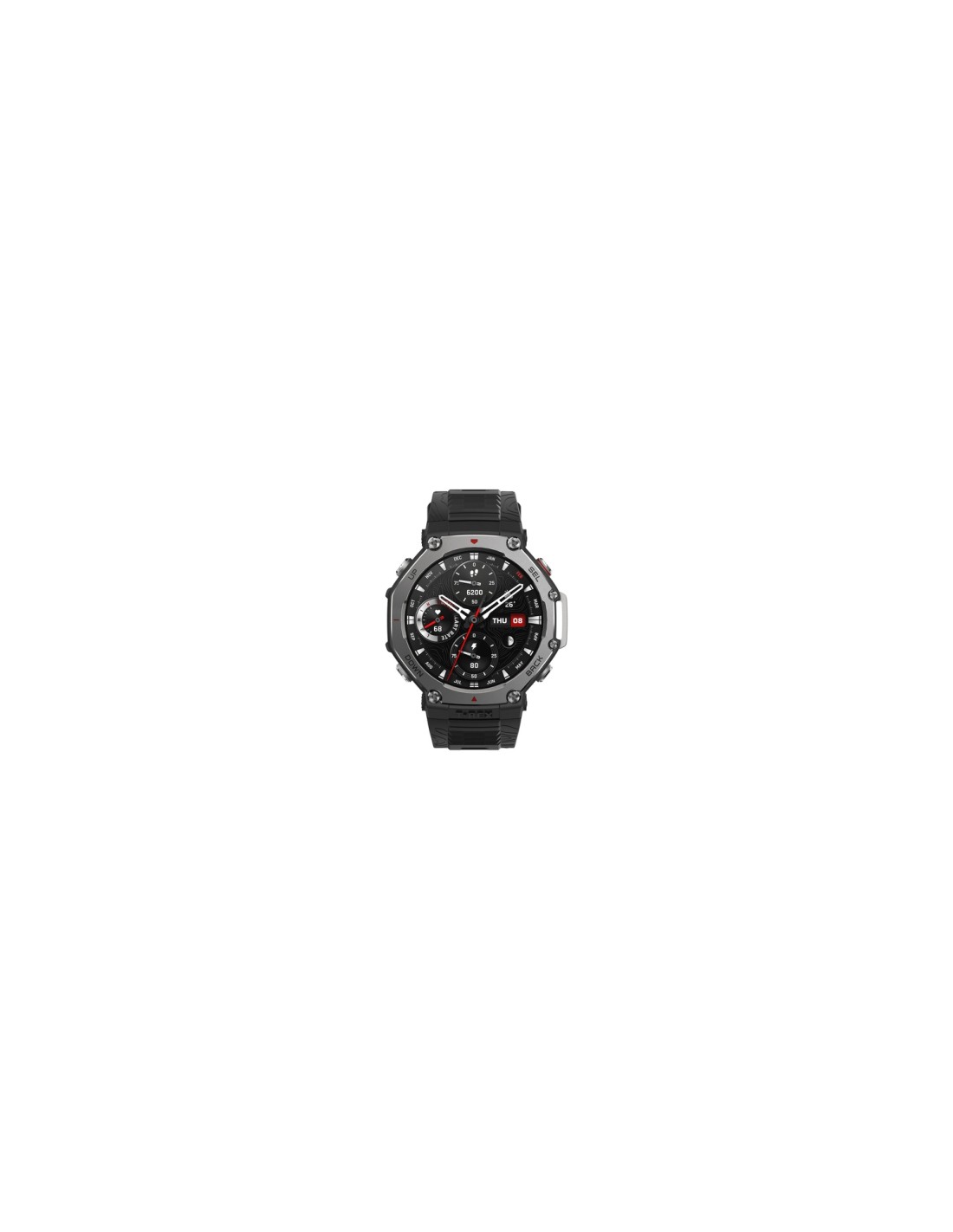 Amazfit T-Rex 3 3,81 cm (1.5") AMOLED 48.5 mm Digital 480 x 480 Pixeles Pantalla táctil Negro Wifi GPS (satélite)