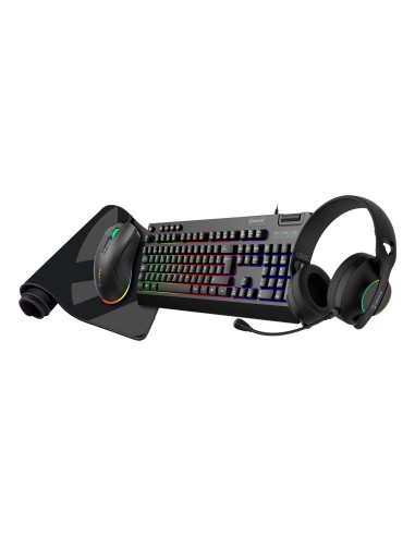 UNYKAch Pack Gaming NOVA 4 en 1 Teclado Español, Ratón, Cascos, Alfombrilla