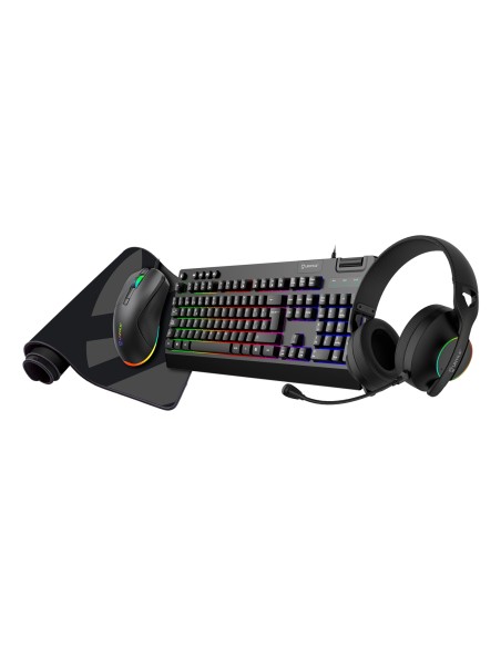UNYKAch Pack Gaming NOVA 4 en 1 Teclado Español, Ratón, Cascos, Alfombrilla