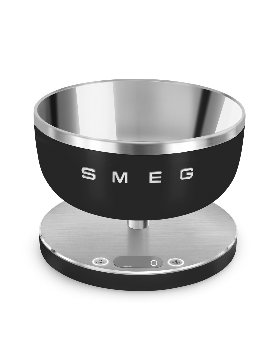 Smeg KSC01BLMWW báscula de cocina Negro, Acero inoxidable Encimera Alrededor Báscula electrónica de cocina