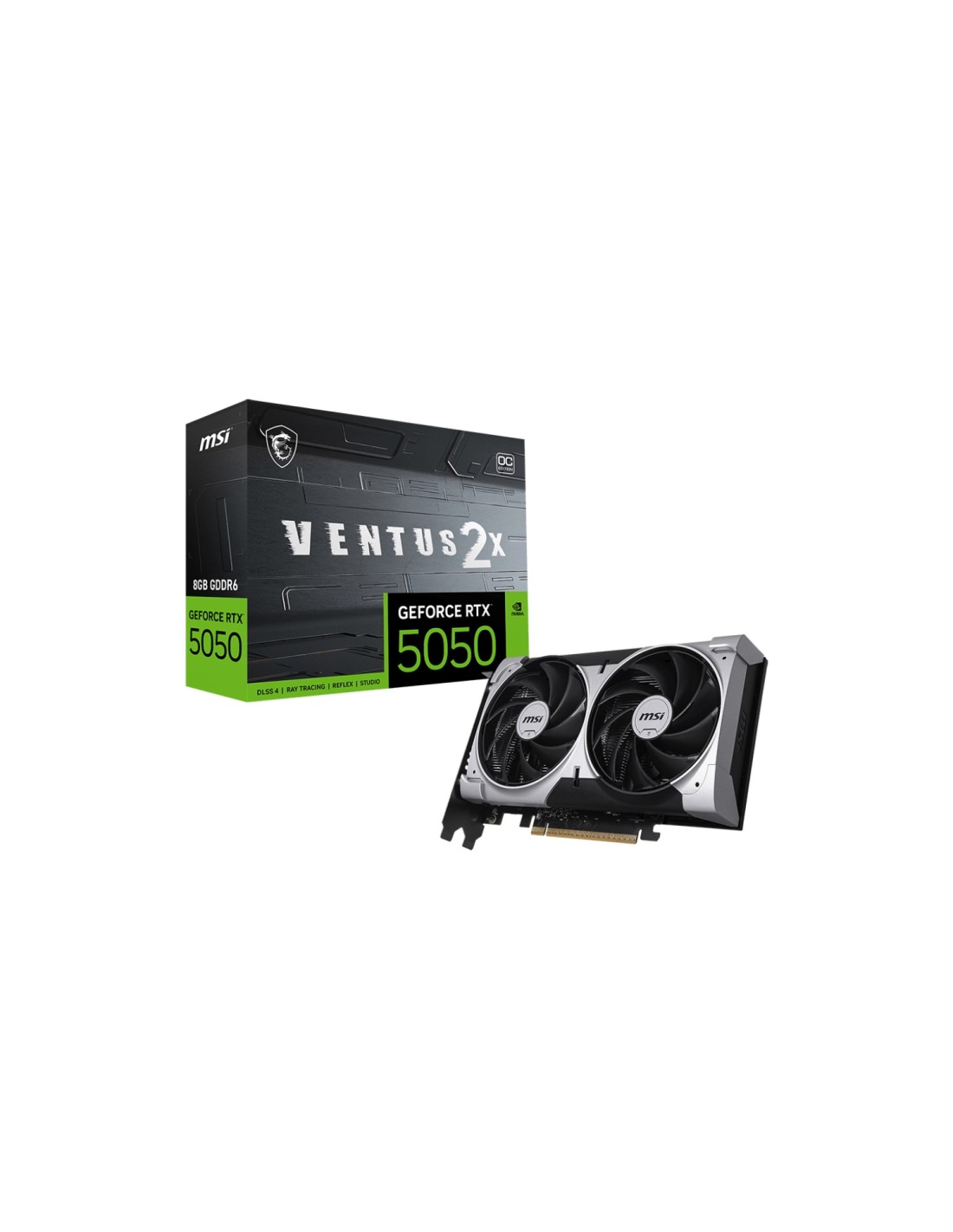 MSI GEFORCE RTX 5050 8G VENTUS 2X OC tarjeta gráfica NVIDIA 8 GB GDDR6