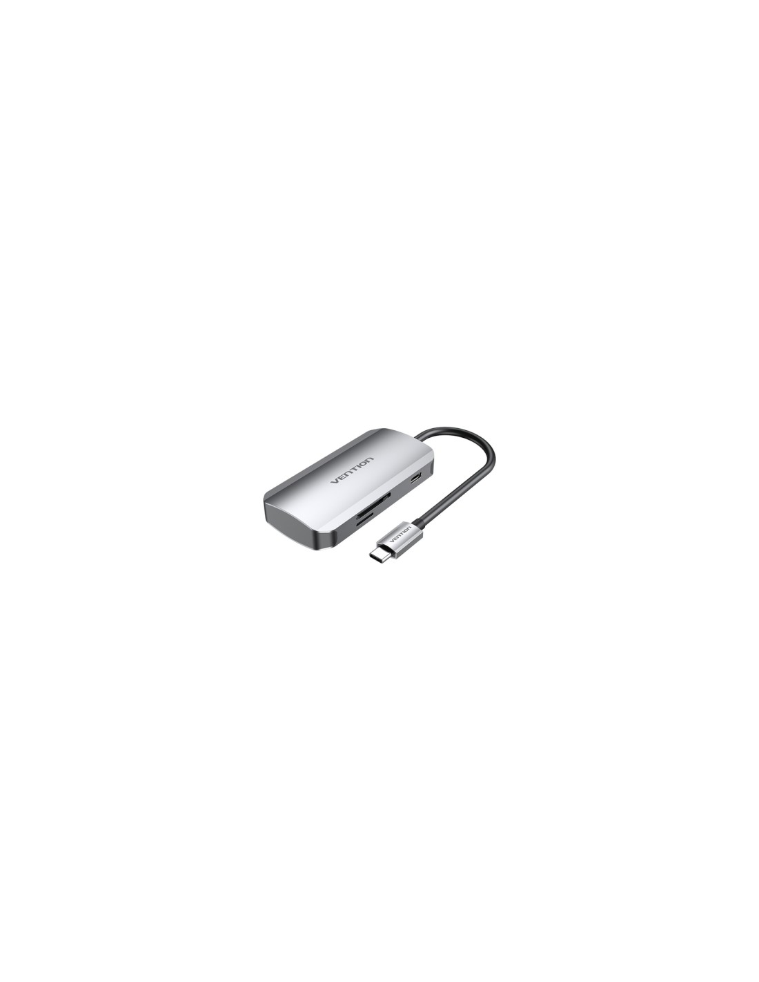 Vention Docking USB Tipo-C TNHHB/ 3xUSB/ 1xUSB Tipo-C PD/ 1xLector Tarjetas SD y MicroSD/ Gris