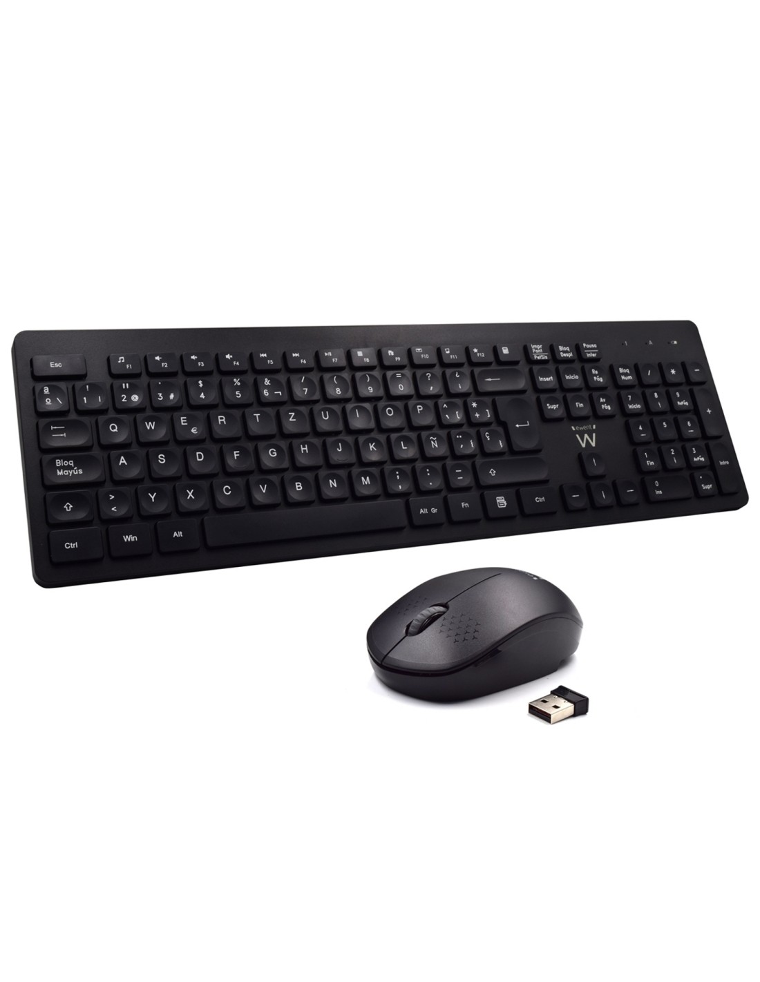 Ewent EW3258 teclado Ratón incluido Universal QWERTY Portugués Negro