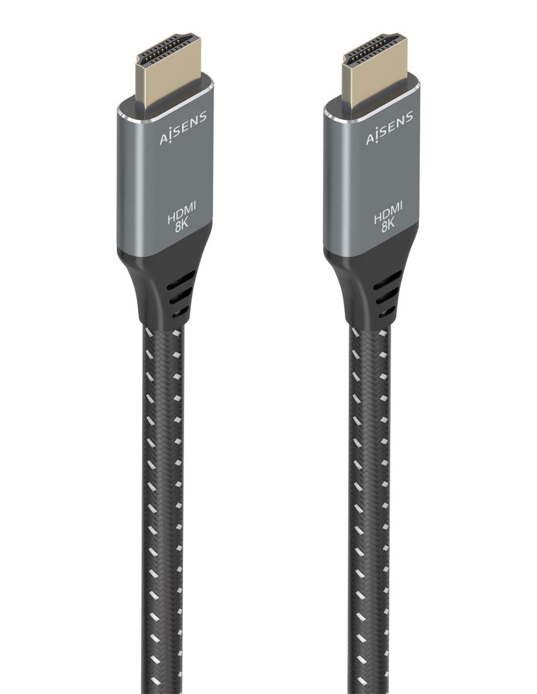 AISENS Cable HDMI V2.1 ultra alta velocidad / HEC 8K@60Hz 48Gbps, A/M-A/M, Gris/Negro, 10m