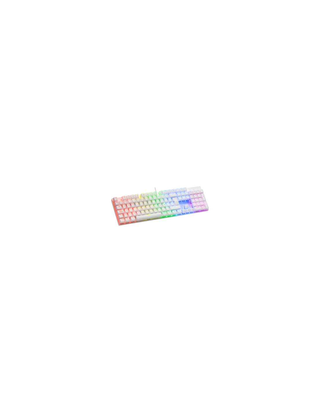 Mars Gaming MK422 Blanco Teclado Mecánico Gaming RGB Antighosting Switch Mecánico Marrón Idioma Italiano