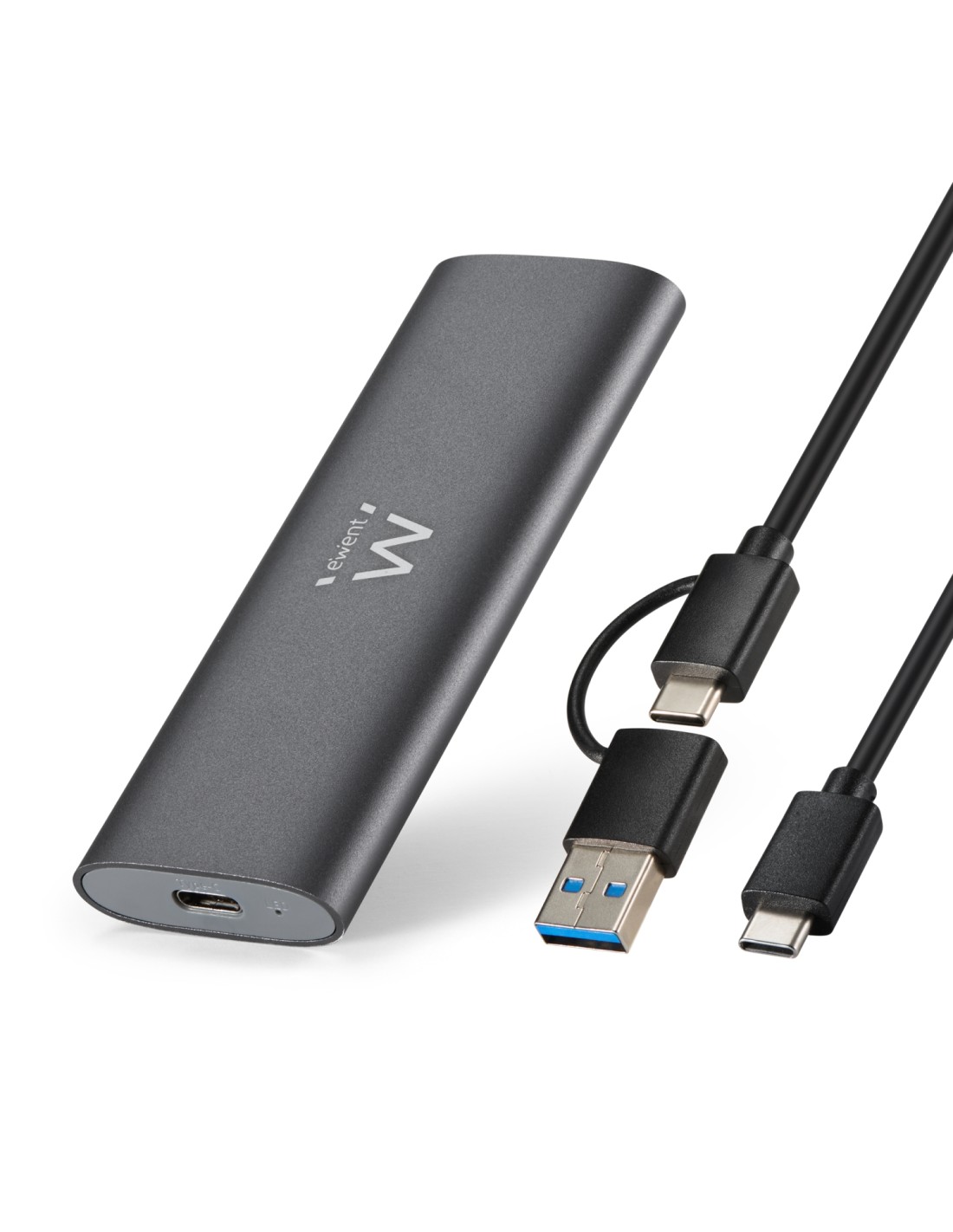Ewent EW7060 caja para disco duro externo Caja externa para unidad de estado sólido (SSD) Gris Oscuro