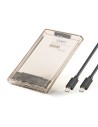 Ewent EW7068 caja para disco duro externo Caja externa para unidad de estado sólido (SSD) Transparente 2.5"