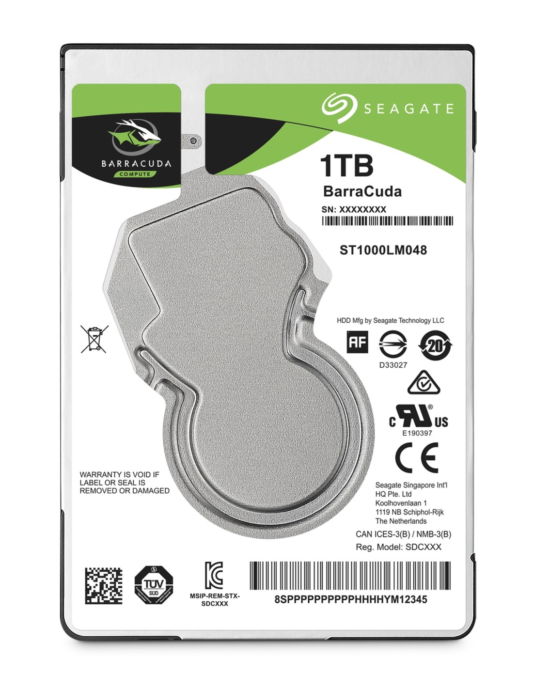 Seagate Barracuda 2.5" disco duro interno 1 TB 5400 RPM 128 MB 2.5" Serial ATA III