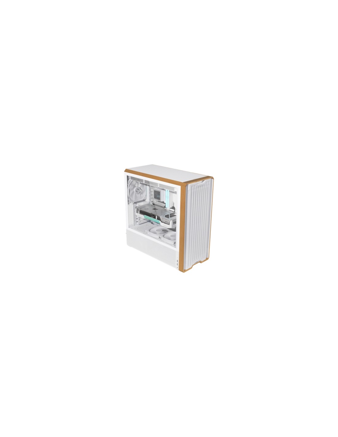 Lian Li Lancool LAN217W carcasa de ordenador Midi Tower Blanco, Madera