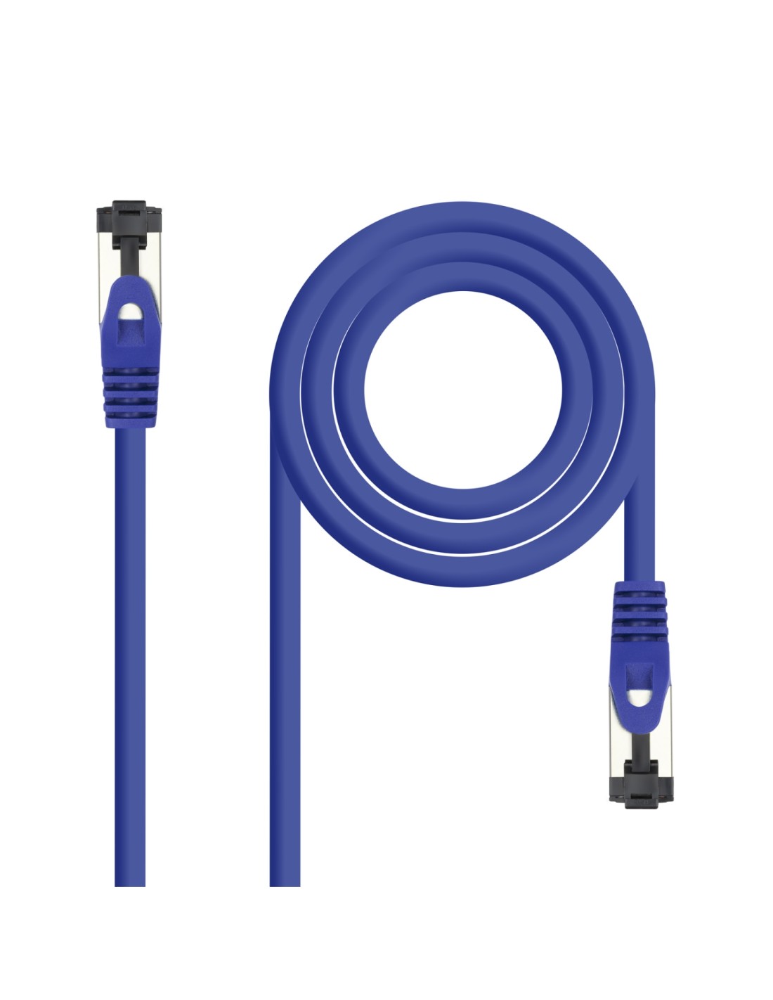 Nanocable Cable de Red Latiguillo Cat.8.1 2GHz LSZH SSTP AWG26, Azul, 25 cm