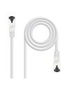 Nanocable Cable de Red Latiguillo Cat.8.1 2GHz LSZH SSTP AWG26, Blanco, 25 cm
