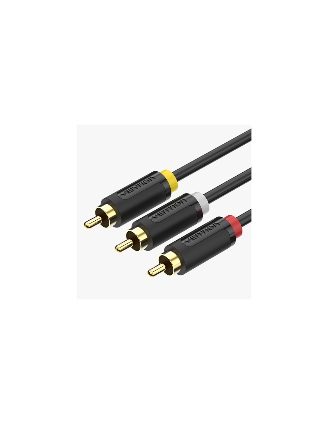 Vention Cable Estéreo BCABH/ 3x RCA Macho - 3x RCA Macho/ 2m/ Negro