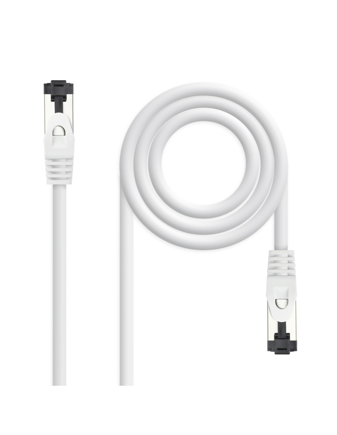Nanocable Cable de Red Latiguillo Cat.8.1 2GHz LSZH SSTP AWG26, Blanco, 1 m