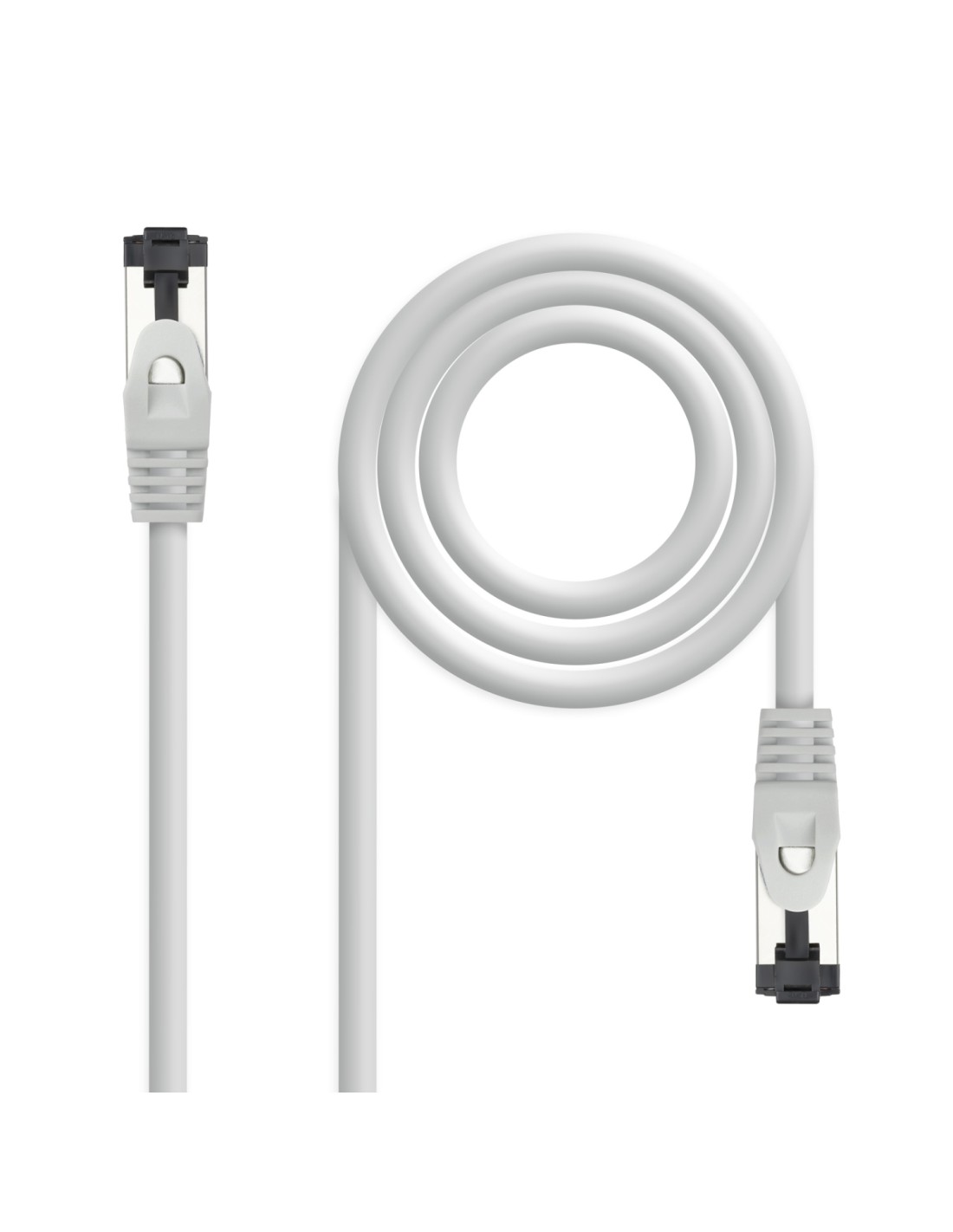 Nanocable Cable de Red Latiguillo Cat.8.1 2GHz LSZH SSTP AWG26, Gris, 2 m