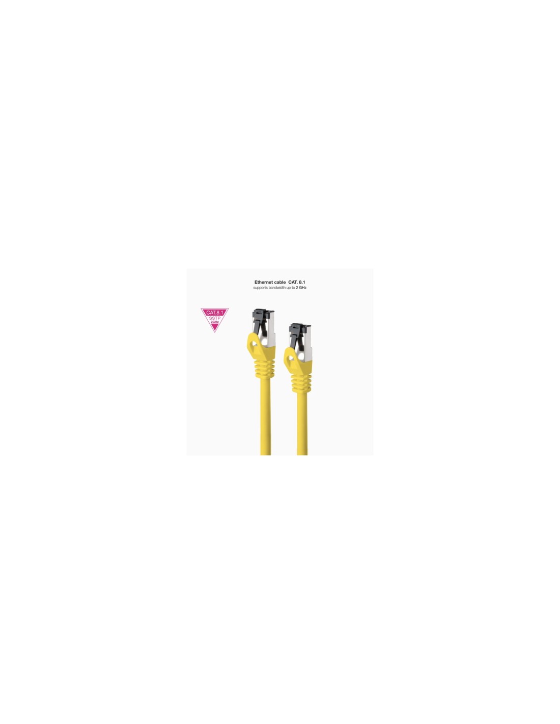 Nanocable Cable de Red Latiguillo Cat.8.1 2GHz LSZH SSTP AWG26, Amarillo, 2 m