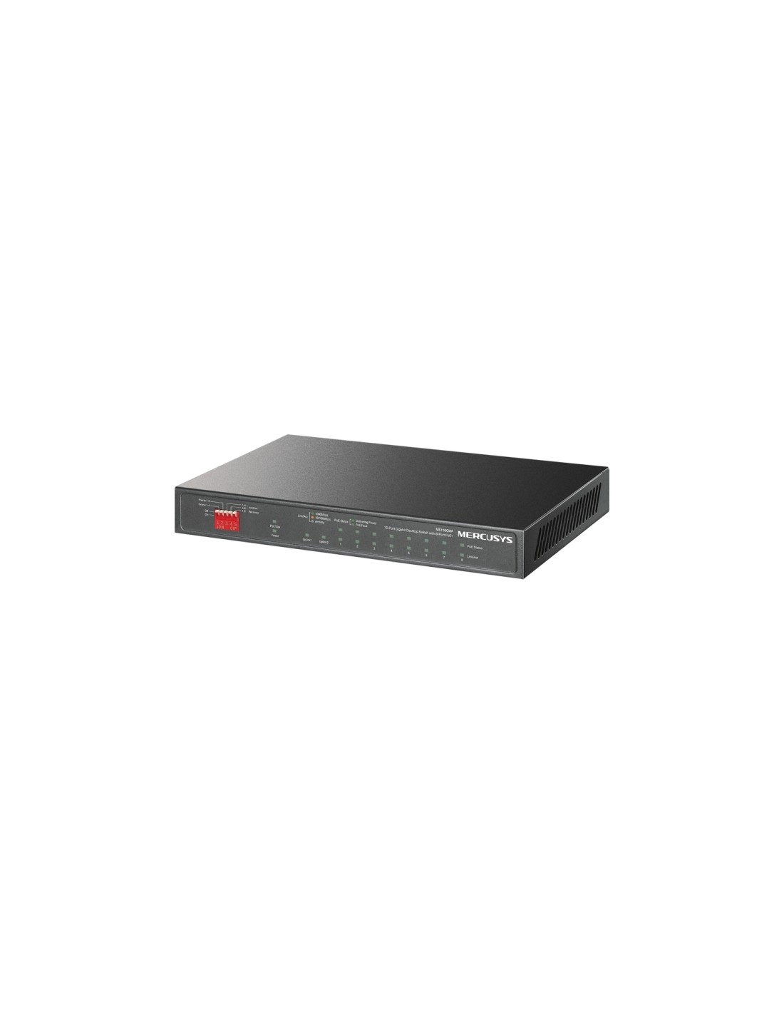 Mercusys MS110GMP switch Gigabit Ethernet (10/100/1000) Energía sobre Ethernet (PoE) Negro