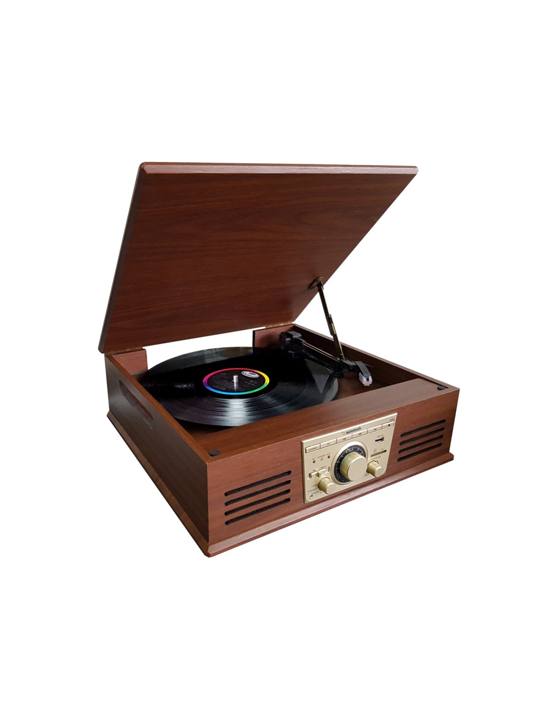 Sunstech PXR32 Tocadiscos de tracción directa Madera