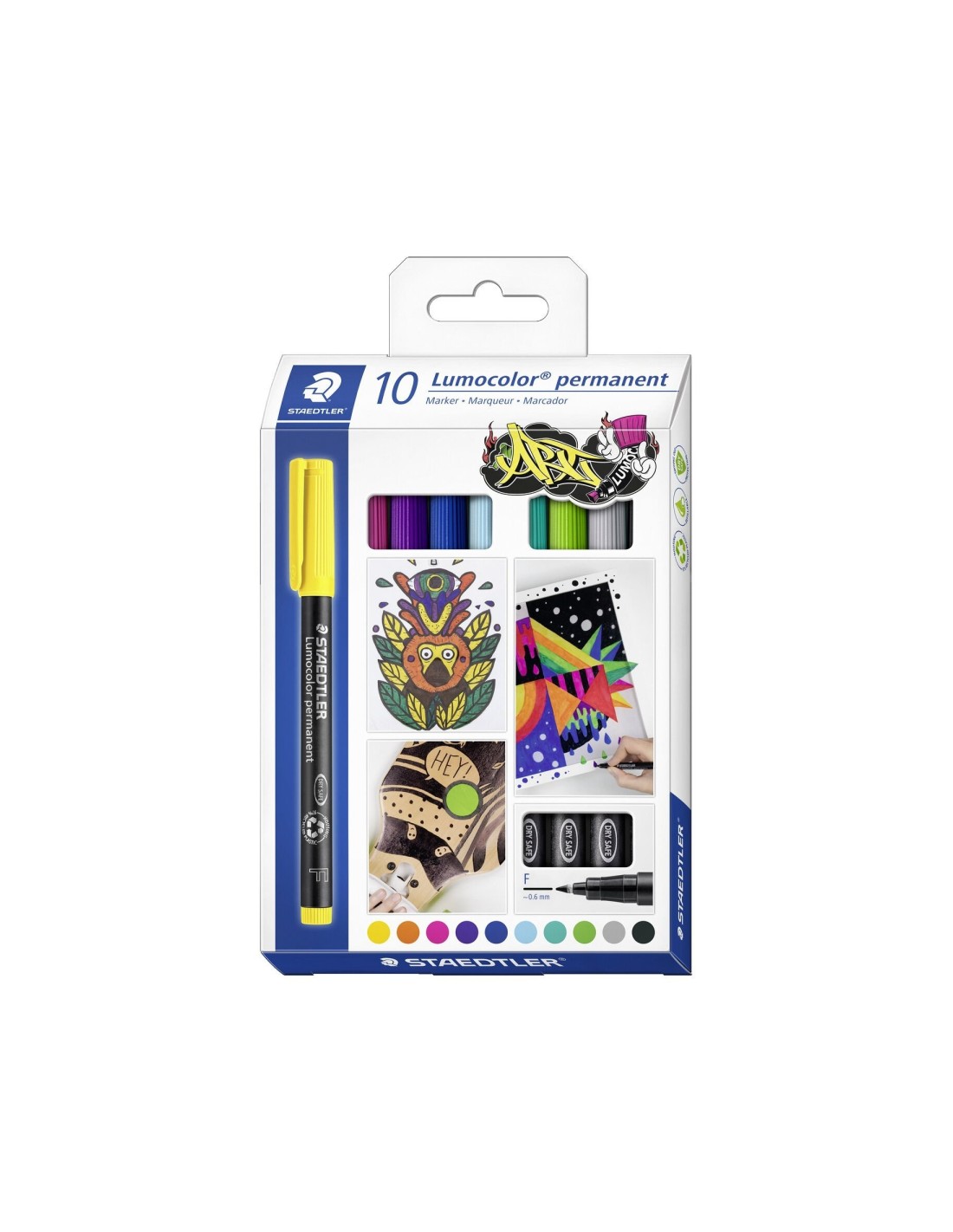 Staedtler Lumocolor permanent pen 318 marcador permanente Amarillo 1 pieza(s)