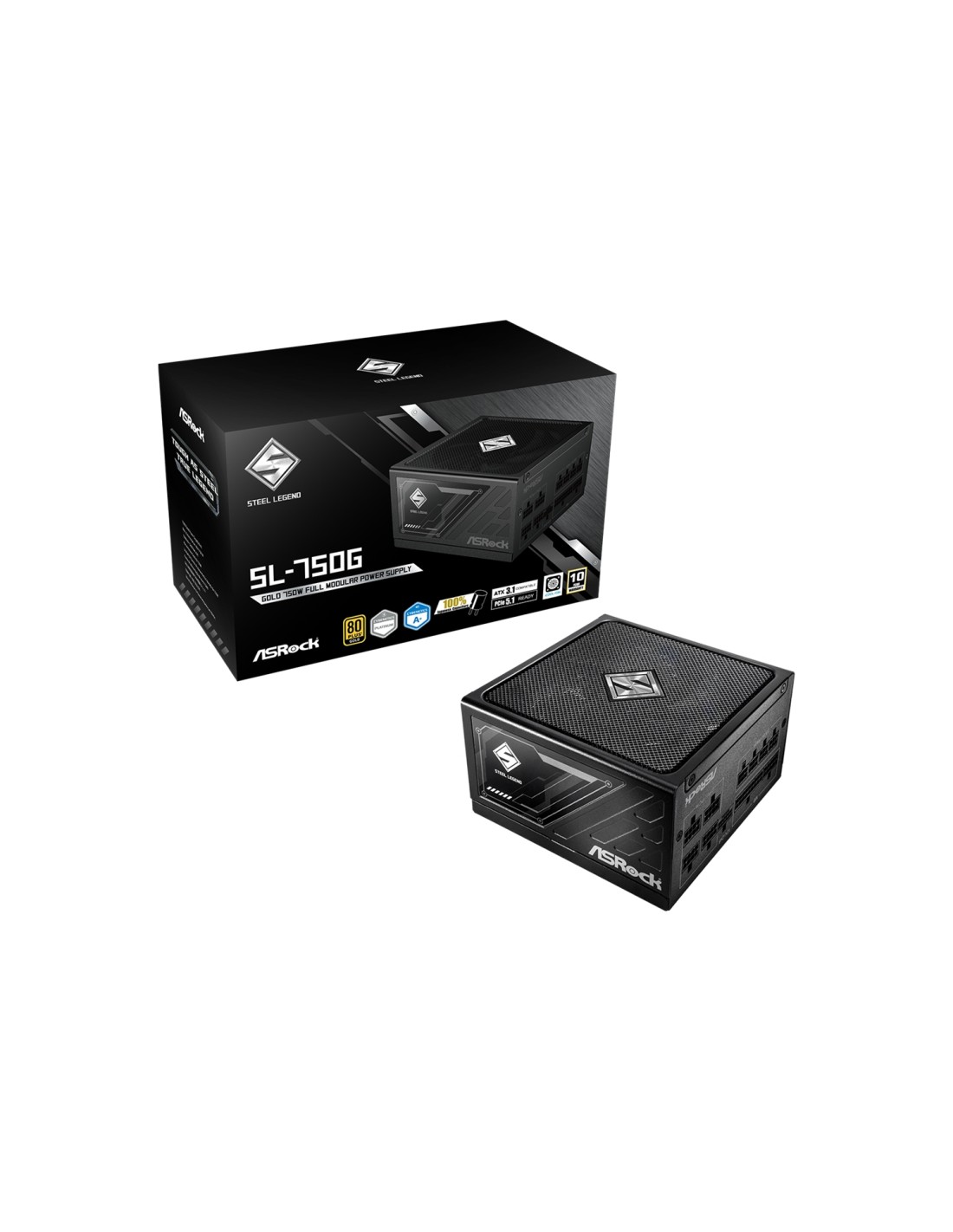 Asrock SL-1000G Steel Legend unidad de fuente de alimentación 1000 W 20+4 pin ATX ATX Negro