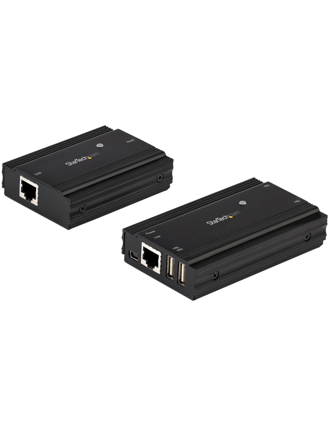 StarTech.com Hub Concentrador Extensor USB 2.0 de 4 Puertos por un Solo Cable Ethernet CAT5e/CAT6 RJ45 - 100m - Juego de Alargad