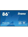 iiyama LH8665UHSB-B1 pantalla de señalización Diseño de quiosco 2,18 m (86") LED Wifi 800 cd / m² 4K Ultra HD Negro Procesador i