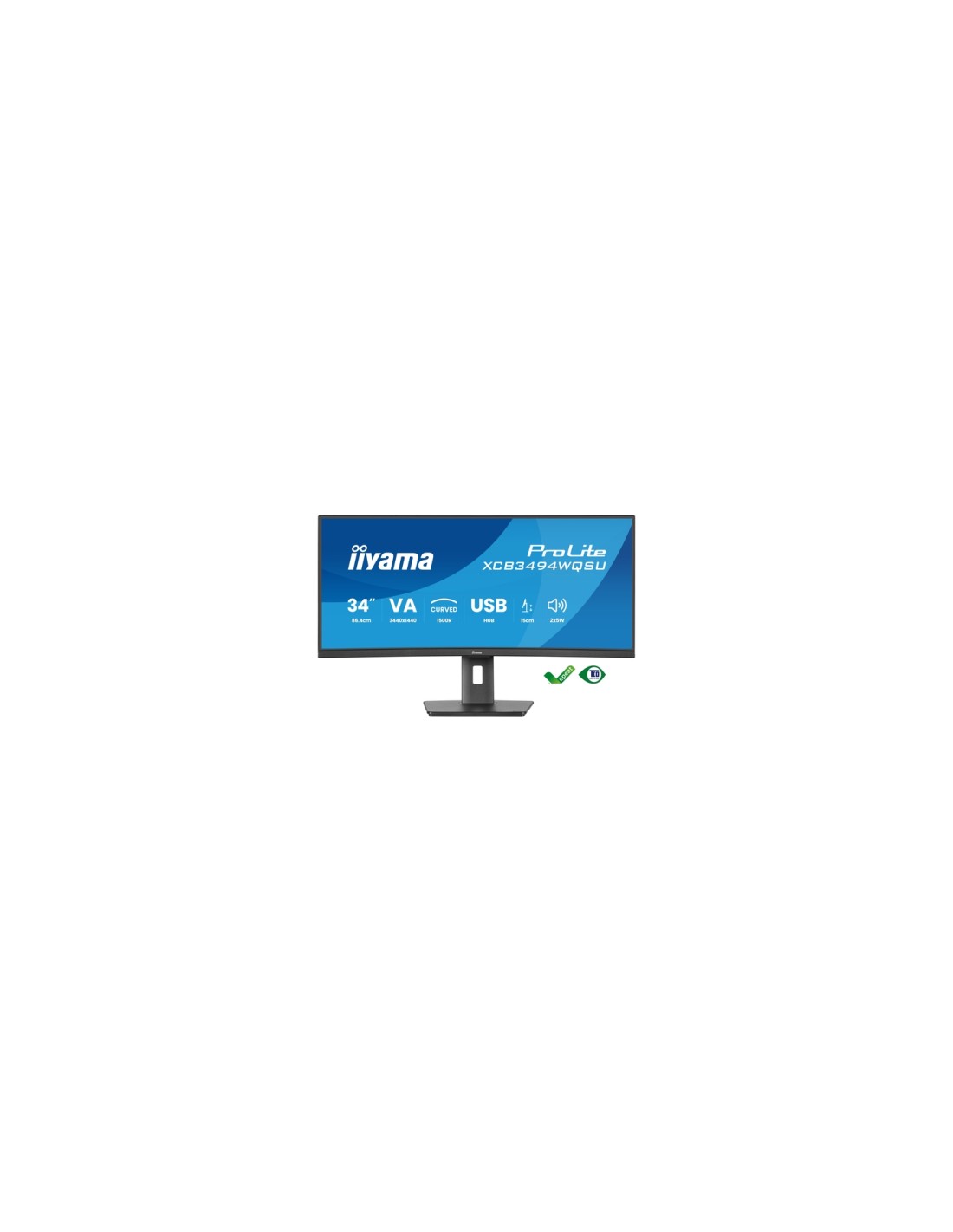 iiyama ProLite XCB3494WQSU-B1 pantalla para PC 86,4 cm (34") 3440 x 1440 Pixeles UltraWide Quad HD LED Negro