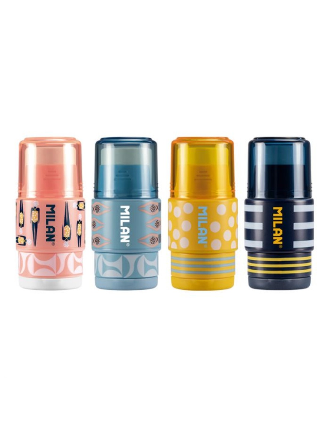 Milan 4725116SM sacapuntas Sacapuntas manual Azul, Azul claro, Marina, Rosa