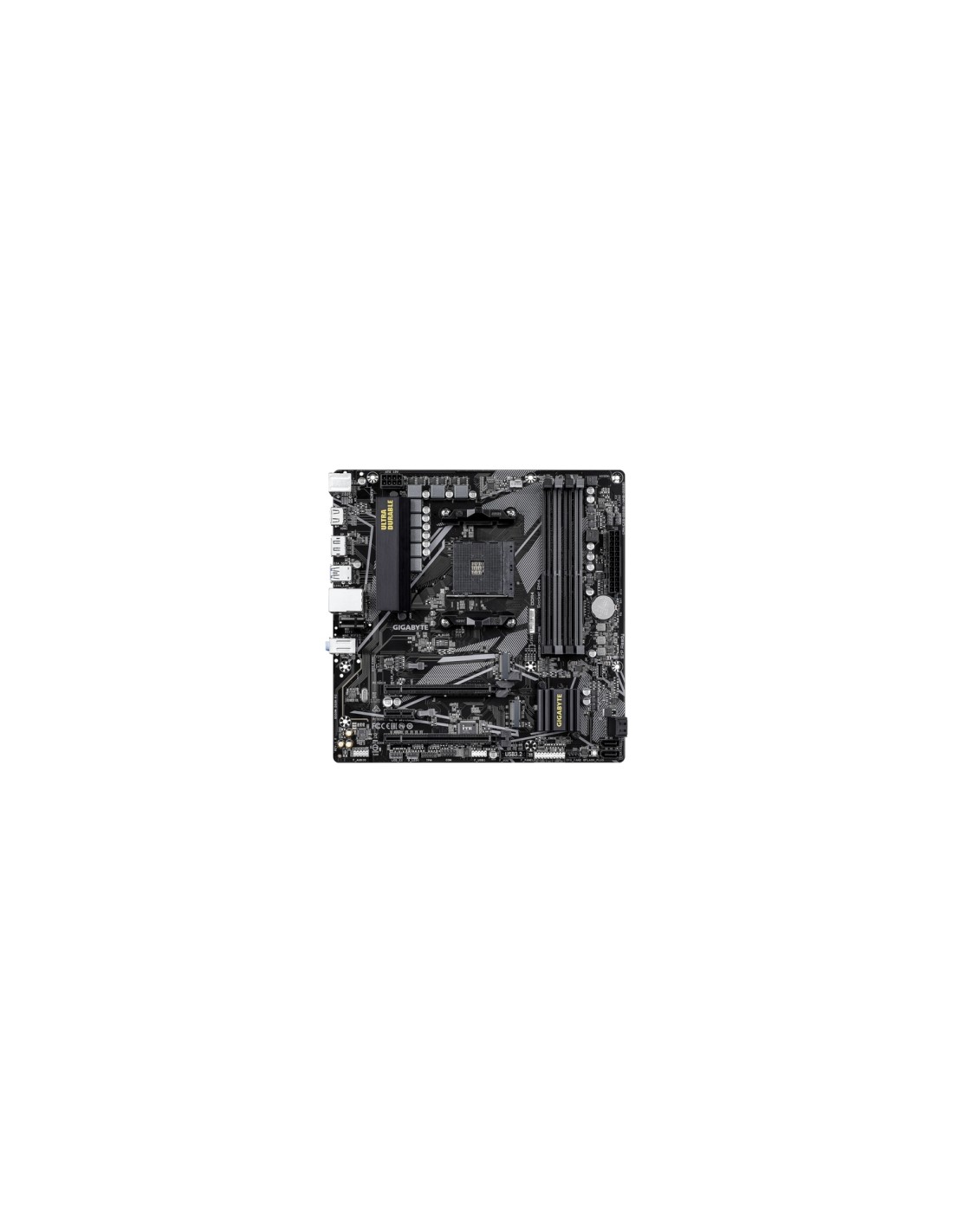 GIGABYTE B550M DS3H R2 Placa base - Procesadores AMD Ryzen 5000, VRM de 5+3 fases, hasta 4733 MHz DDR4 (O.C.), 1x M.2 PCIe 4.0 +