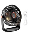 Borofone DBF02 Cool Desktop Fan with Light Black
