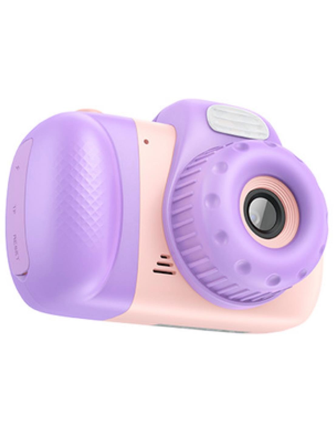 Hoco DV201 Cámara Digital Infantil con Pantalla y Doble Lente Rosa