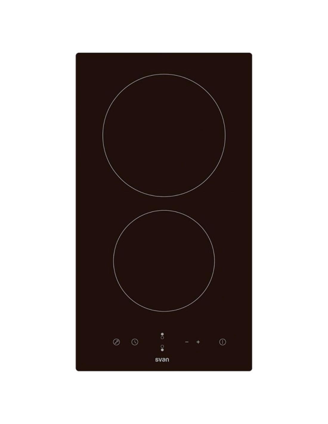 Svan SV2301 VitrocerÃ¡mica 2F 50cm Cristal Negro