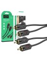 Cable Stereo de RCA a RCA 1.5 metros Hoco UPA29 Negro