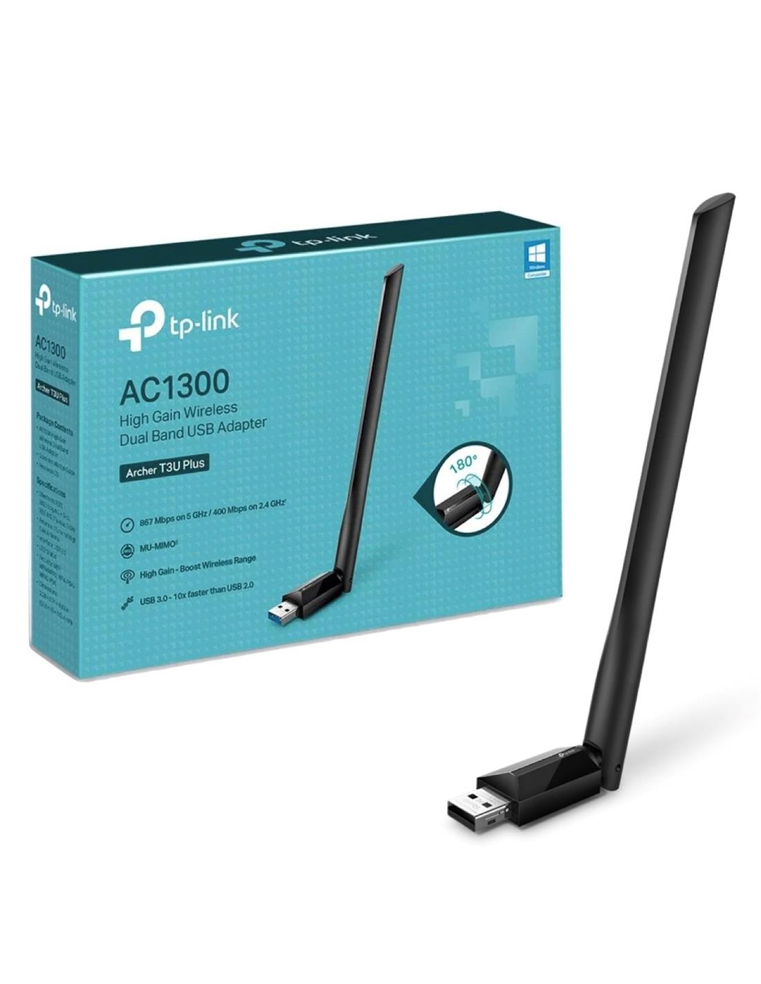 Tp-Link Adaptador AC1300 DualBand USB 3.0 (Archer T3U Plus)