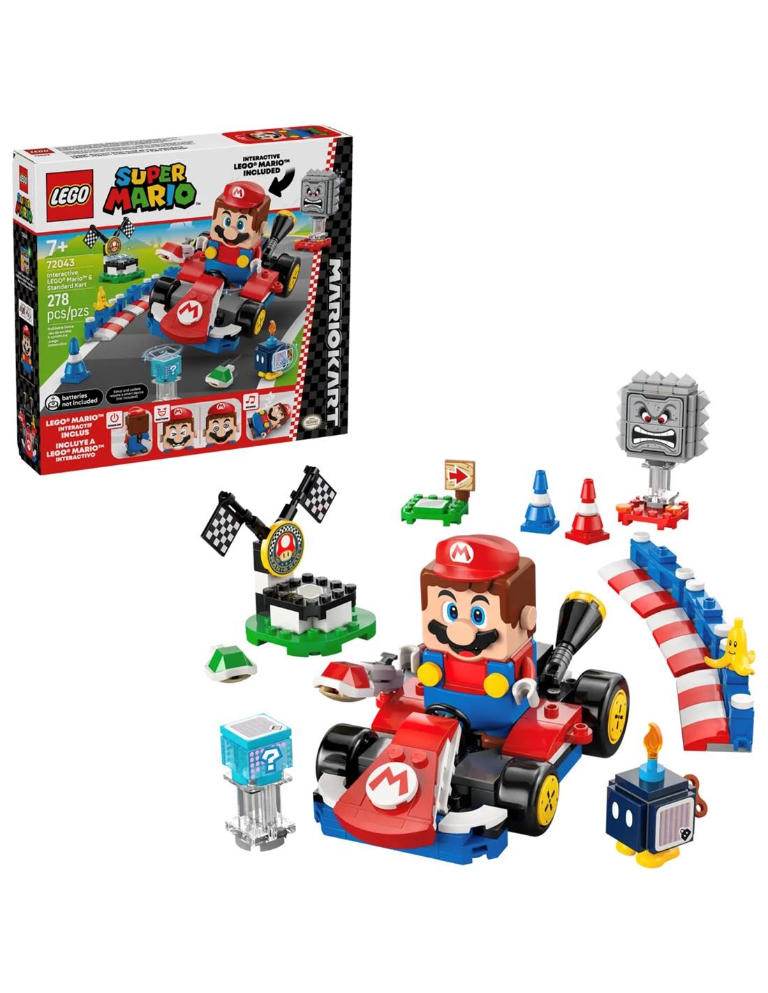 LEGO 72043 Mario Kart-LEGO Mario Interactivo y Kart EstÃ¡ndar
