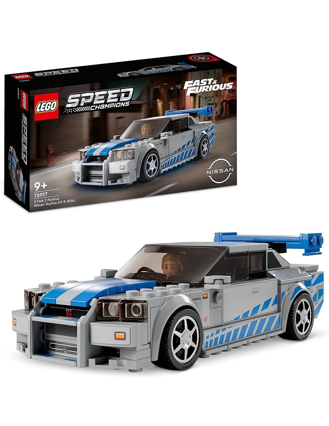 LEGO 76917 Nissan Slyline GT-R (R34) de 2 Fast 2 Furious