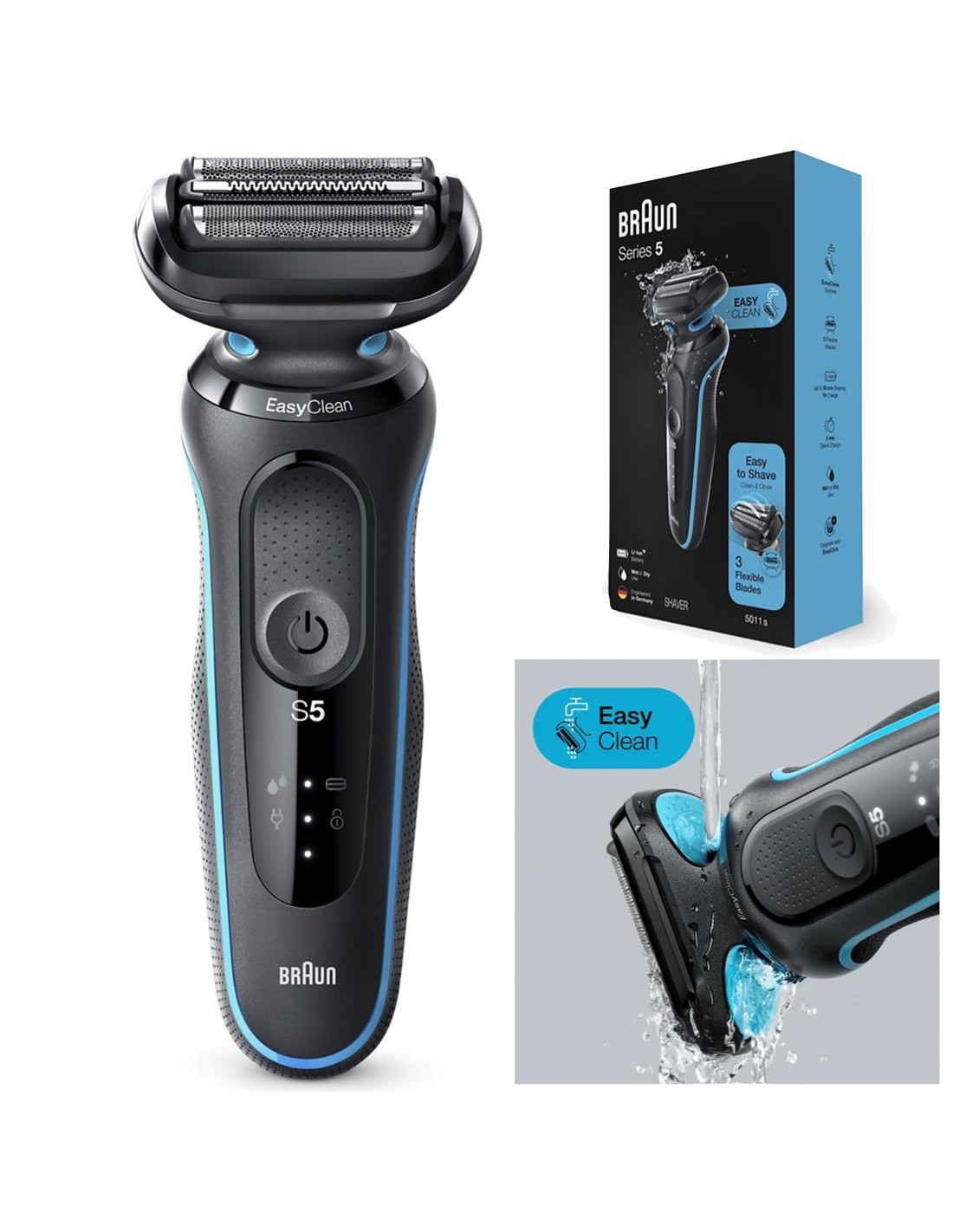 Braun Afeitadora 50-M1000S Serie 5 Recargable Easy Clean