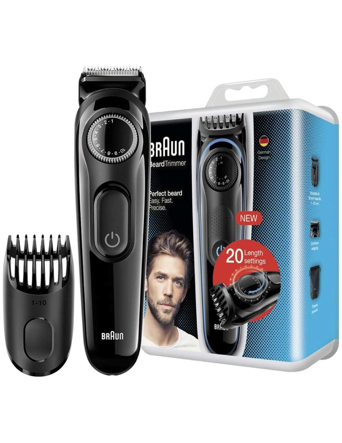 Braun BT3000 Recortadora para Barba y Pelo con 20 Ajustes