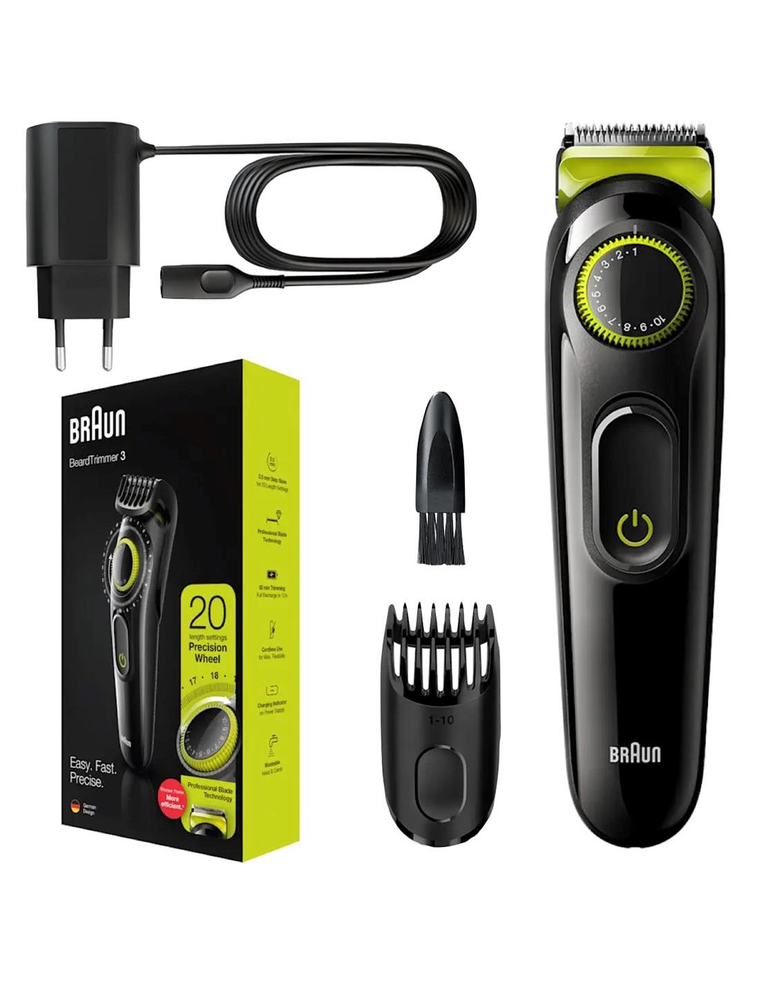 Braun BT3221 Recortadora de Barba Recargable con 20 TamaÃ±os de corte