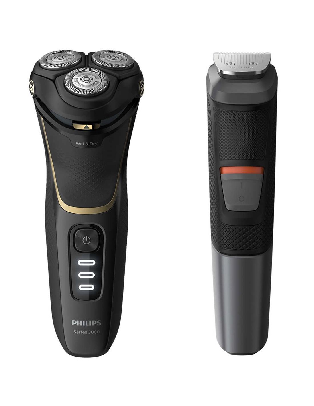 Philips Afeitadora S3333/58 Wet & Dry Pack con Trimmer 6-1